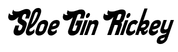 Sloe Gin Rickey font